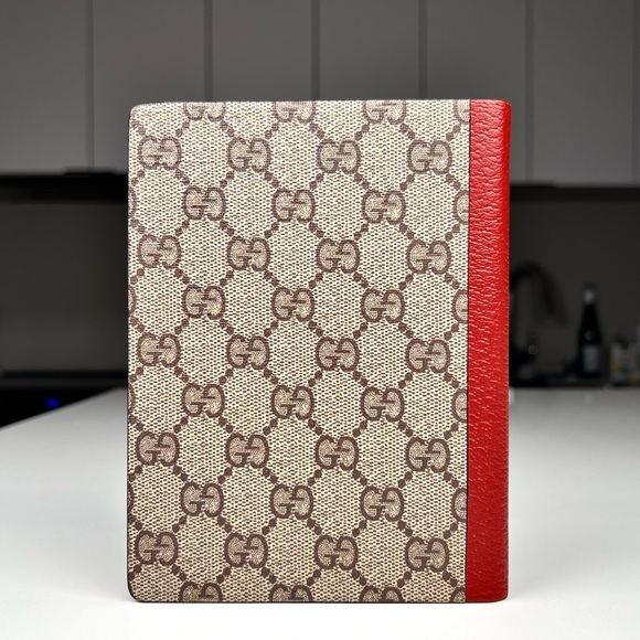 NEW $260 GUCCI Whimsy DERPY CAT GG Supreme Coated Canvas Stationery NOTEBOOK NWT - Picture 4 of 6